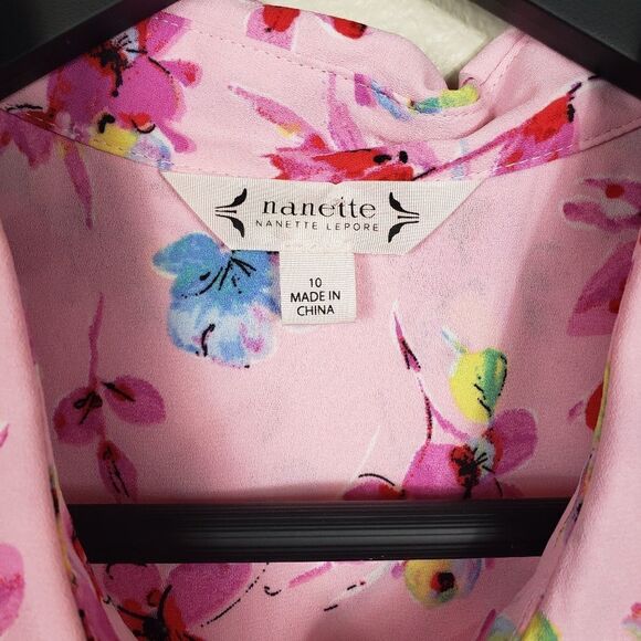 NWT Nanette Lepore Floral Multiprint Button Up Collated Shirt Midi Dress - Picture 3 of 13